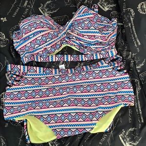 Forever 21+ multi colored bikini set